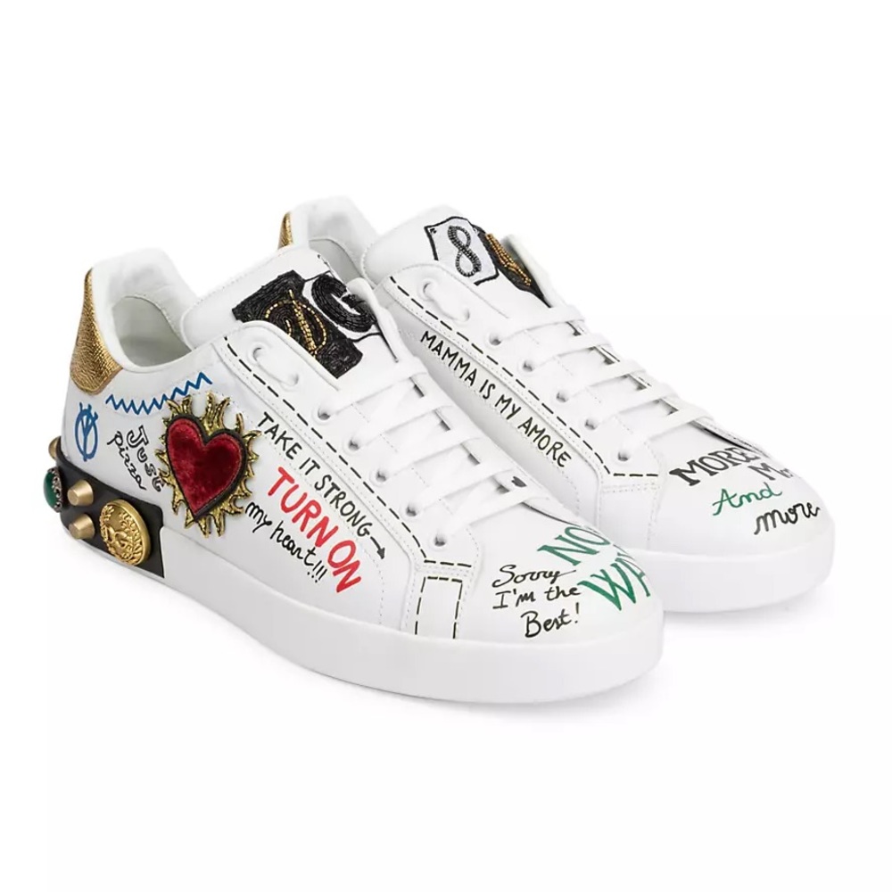 Dolce&Gabbana portofino embellished logo sneakers!